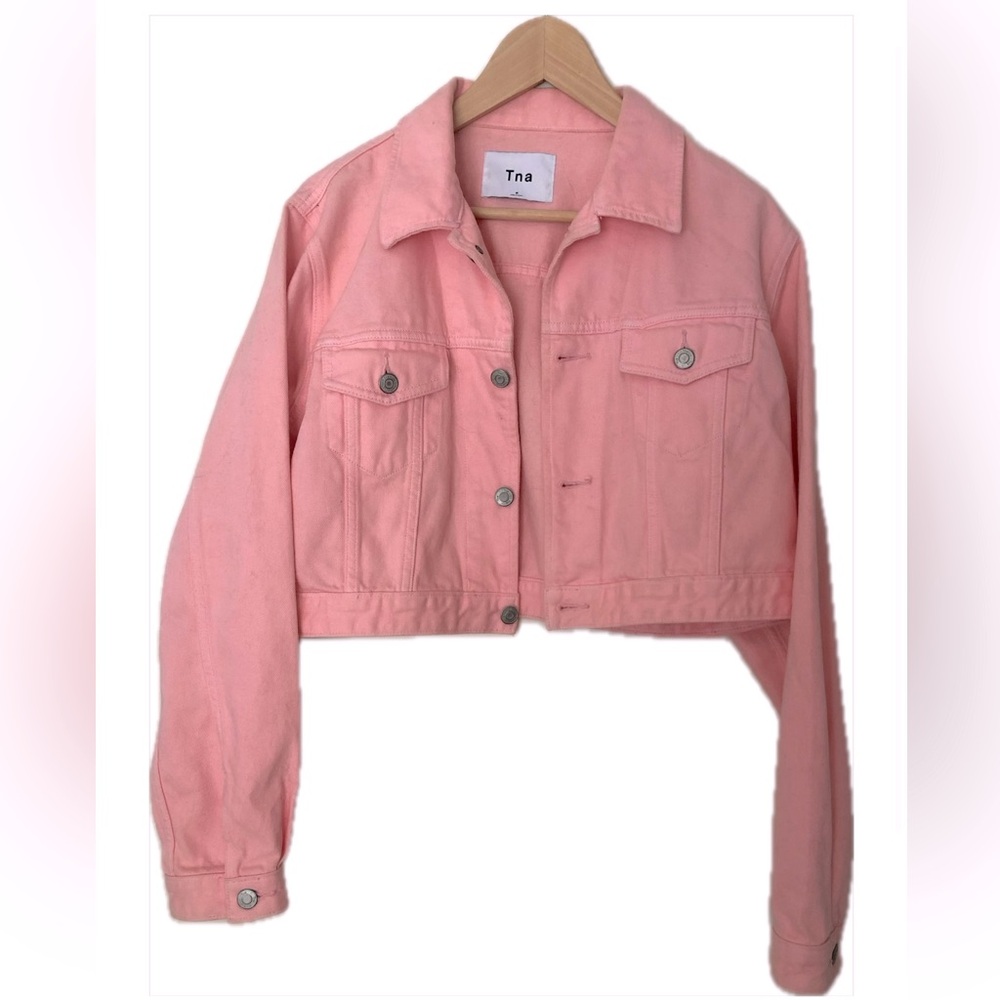 Aritzia Pink TNA Denim Jacket